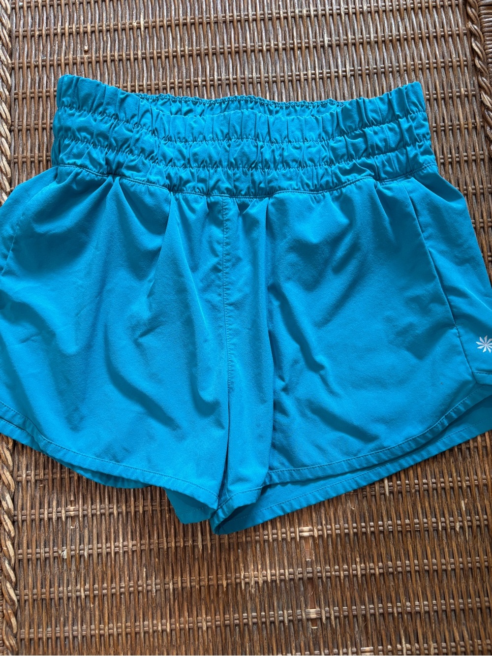 Athleta Turquoise Girls' Athletic Shorts with Smocked Waist